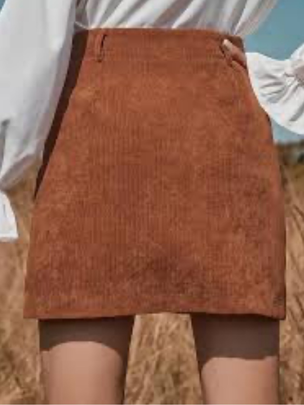 ROMWE Rust Brown Mini Skirt